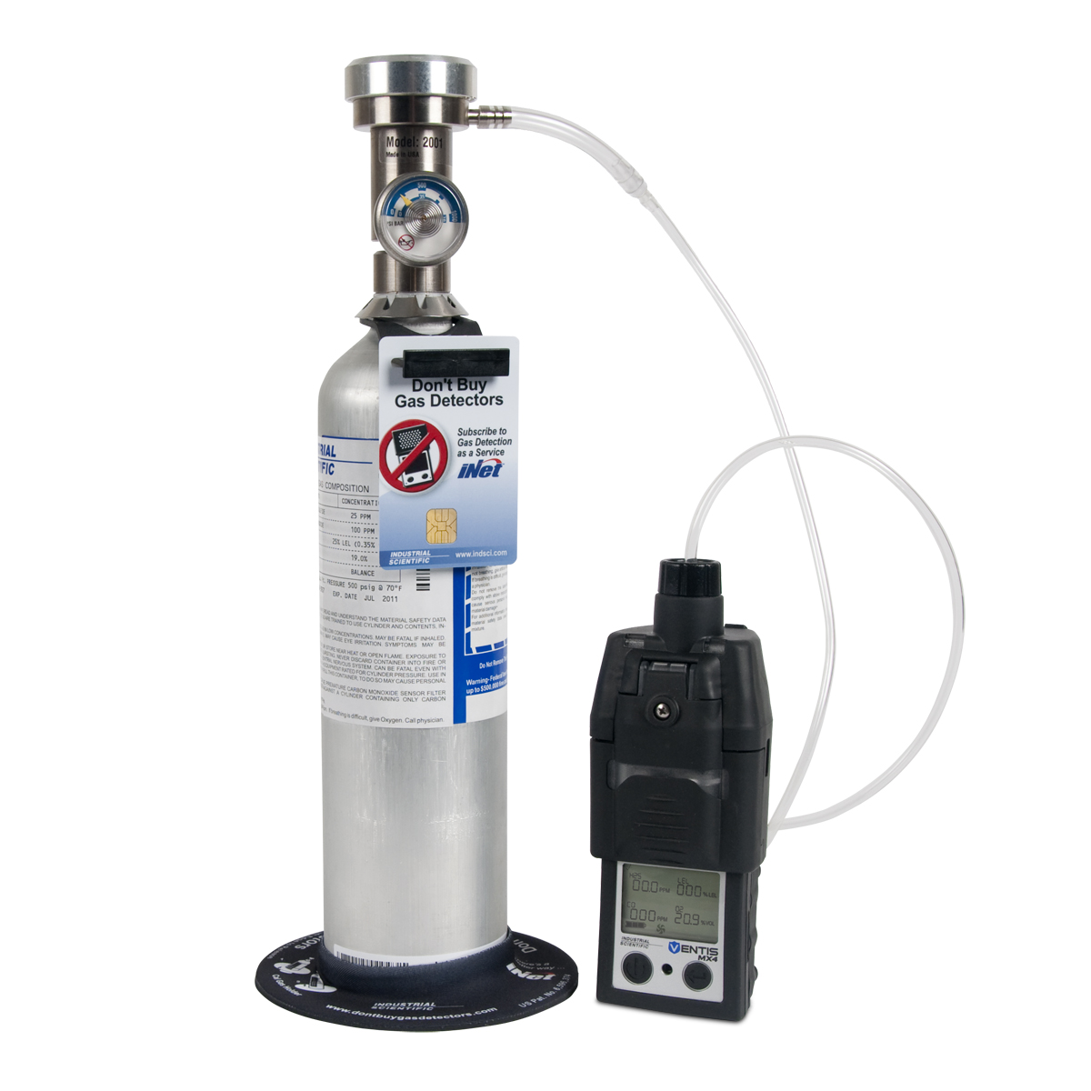 Cilindro para Calibração de Detector de 4 Gases